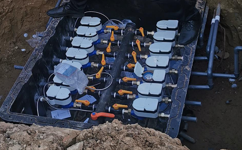 巴楚縣供水公司分體電子遠傳閥控水表安裝案例